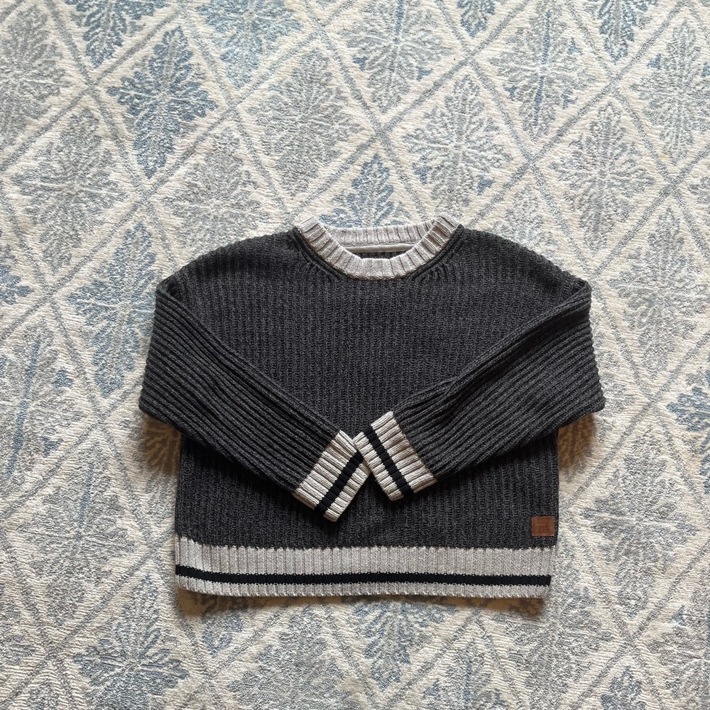 Striped Black and Gray Sweater